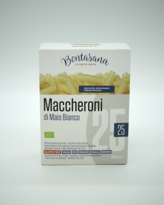 Massa maccheroni sem glúten – milho branco 250g